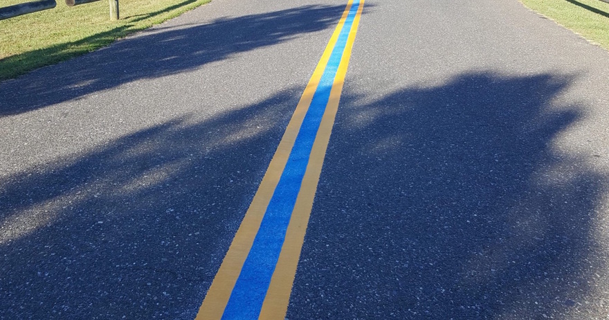 If you’ve ever see a blue line painted on the street, here’s what it means