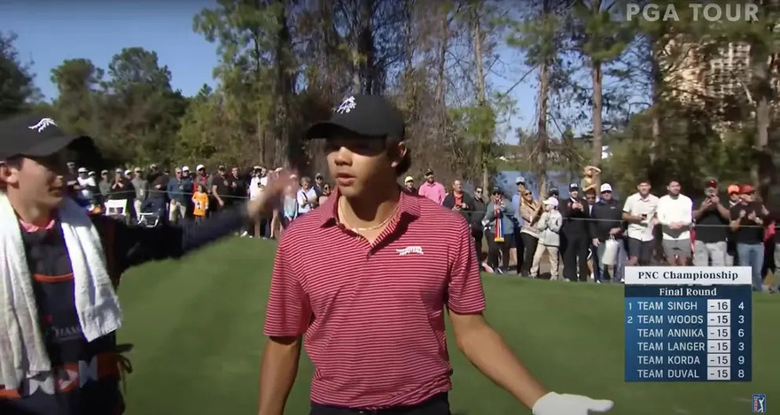 Tiger Woods’ Son Charlie, 15, Makes His First Ever Hole-in-One at the PNC Championship 2024 — Video