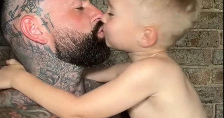 A Father Responds to People Trolling Him for Kissing 5-Year-Old Son