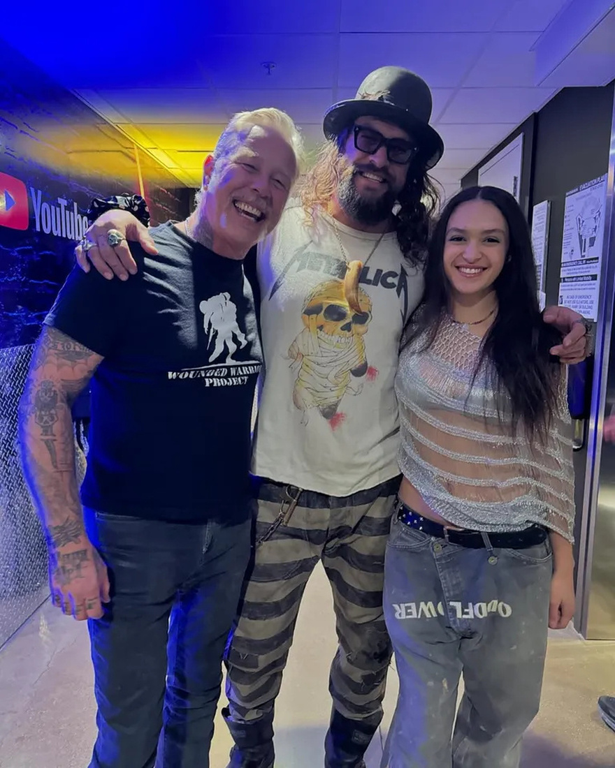 Jason Momoa Shares Photos of His Grown-Up Son Nakoa-Wolf, 16, and Daughter Lola, 17, from Their First Metallica Concert