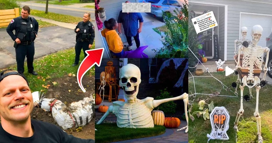 Neighbor’s Hilarious Response to Halloween Decoration Criticism Went Viral!