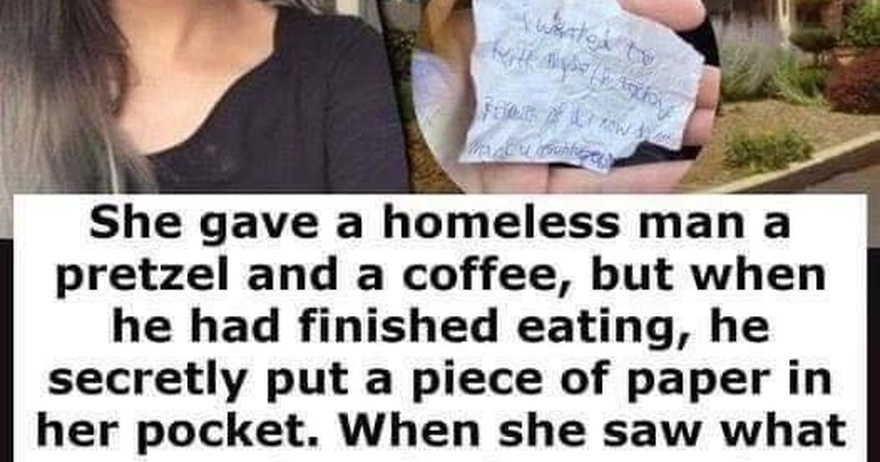 College Student Buys Meal for Homeless Man, Rewarded with Note