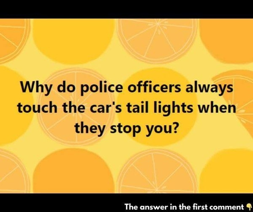 Why Police Officers Touch Your Car’s Tail Lights During Traffic Stops