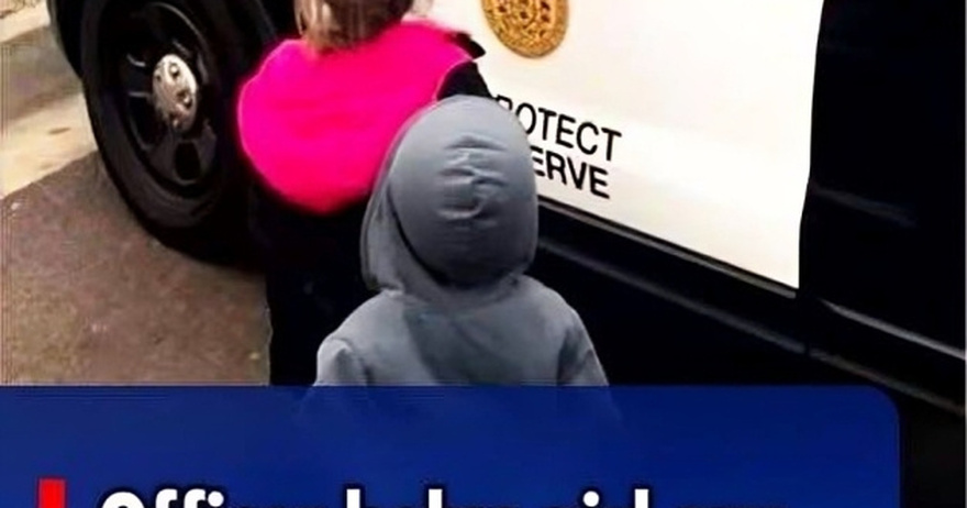 (VIDEO) Officer helps girl say goodbye to Navy dad as his ship departs