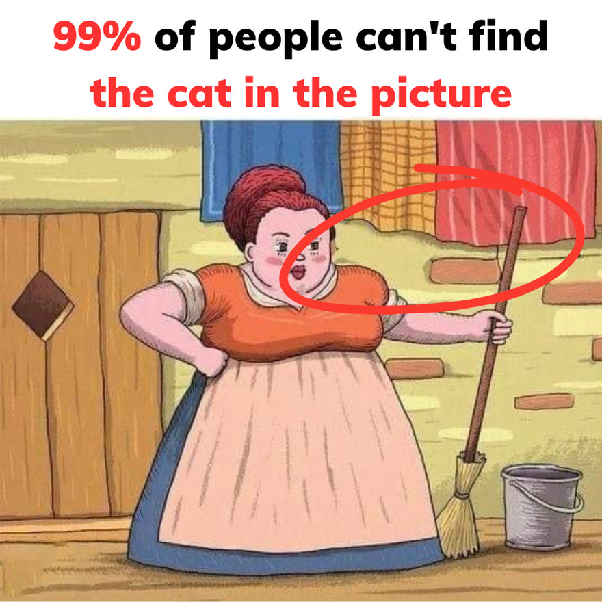 99% of people can’t find the cat in the picture