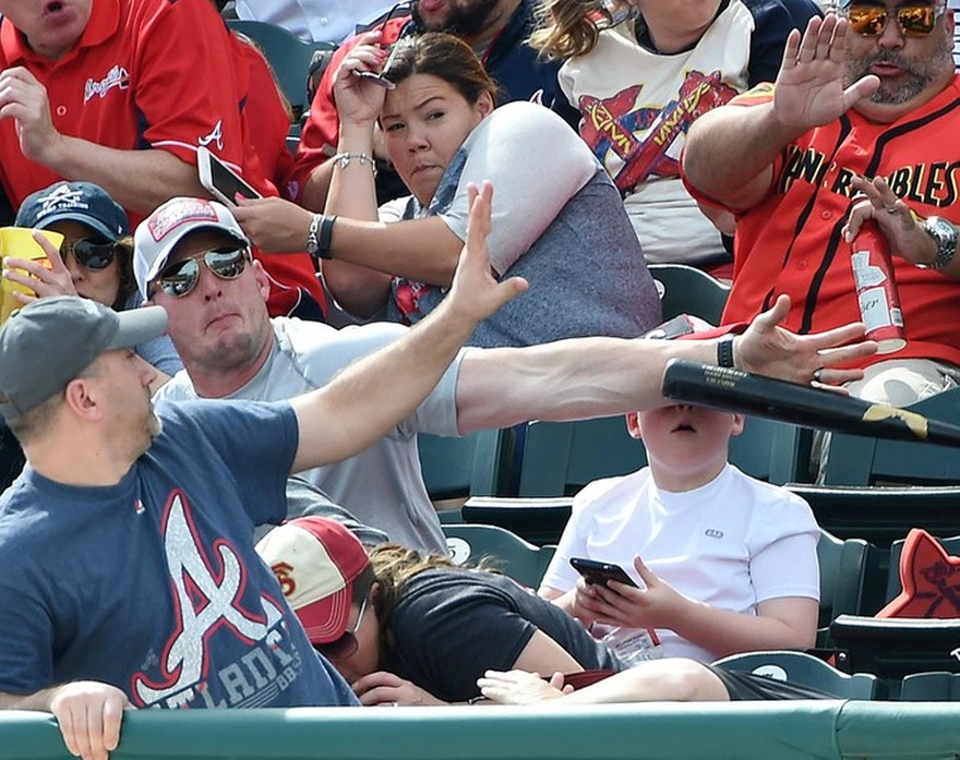 A Father Unleashes “Superdad Powers” to Stop a Flying Baseball Bat From Hitting the Son’s Head