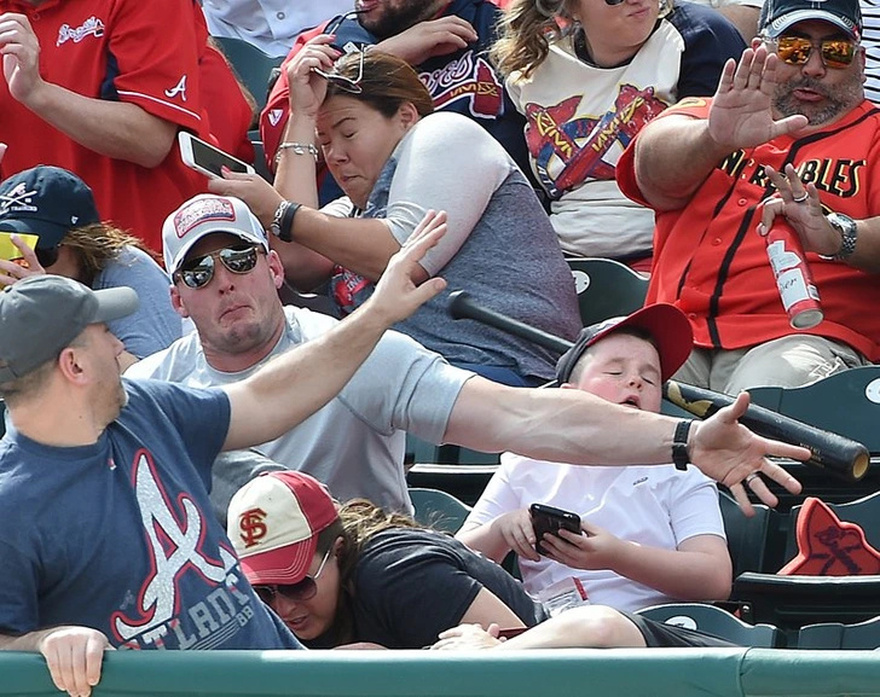 A Father Unleashes “Superdad Powers” to Stop a Flying Baseball Bat From Hitting the Son’s Head