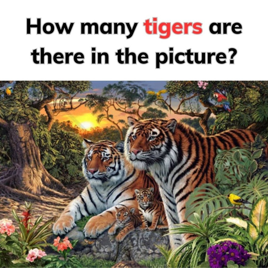 How many tigers are there in the picture?