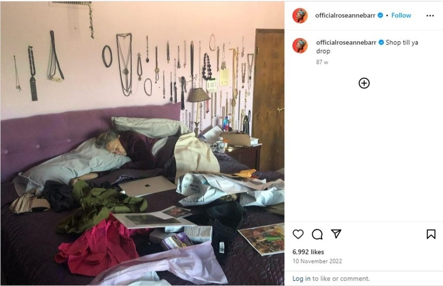 Fans say Roseanne Barr’s living situation is a ‘mess’ after star posts photo of bed