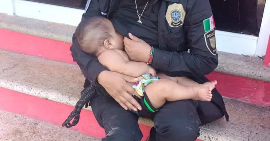 A Police Officer Breastfed a Crying Baby Who Went 2 DAYS Without Food, After a Deadly Hurricane