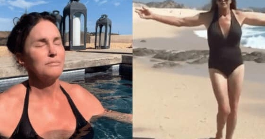 Caitlyn Jenner is confidently showing off her new body in a bikini