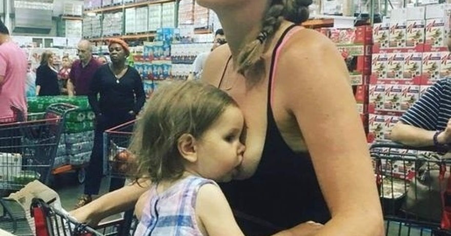 Mom Posts Pic of Her Breastfeeding in Costco and Finally Responds to Backlash