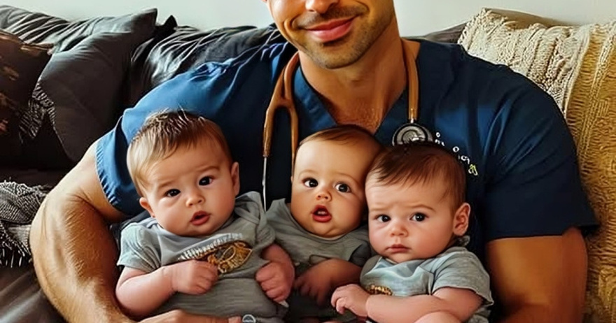 Doctor Raises Triplets after Mother Dies in Labor, in 5 Years Their Bio Dad Appears — Story of the Day