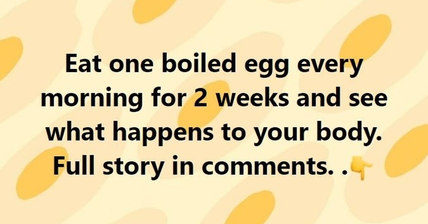 Eat one boiled egg every morning for 2 weeks and see what happens to your body