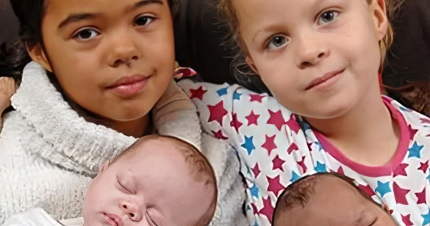 A family gifted with rare black-and-white twins gets the same blessing 7 years later