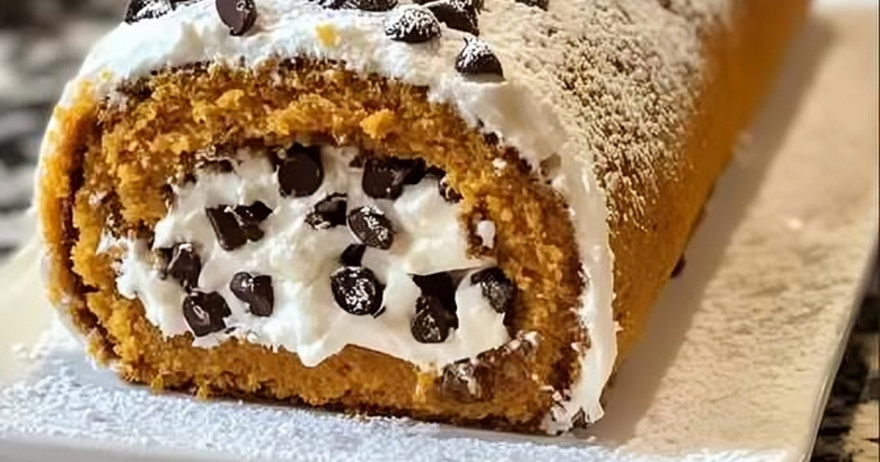 🎃 Pumpkin Cannoli Cake Roll 🍰