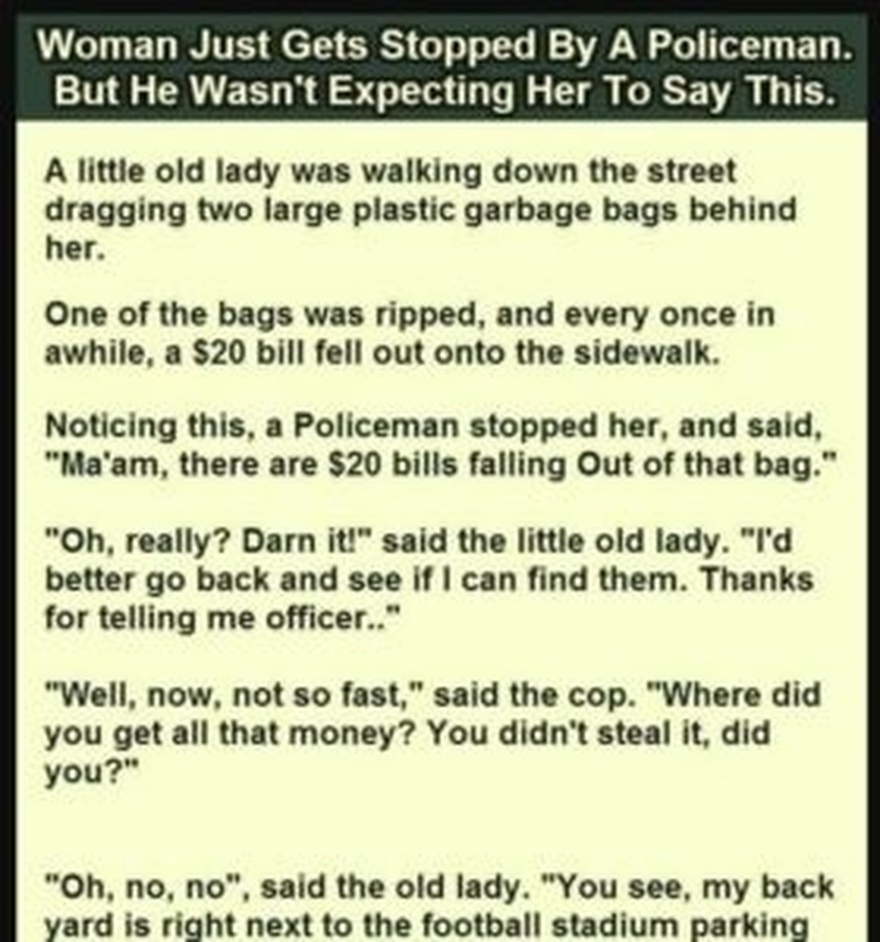 WOMAN GET STOPPED BY..