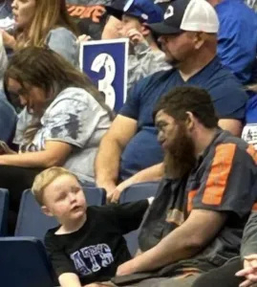 Viral Photo Of Dad At Basketball Game Turns Heads Online