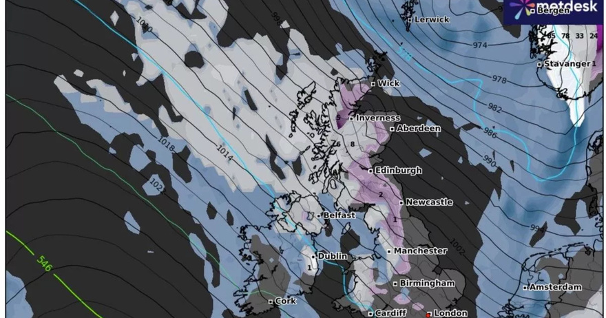 UK weather maps show exactly where 78 hours of nonstop snow will blitz Britain