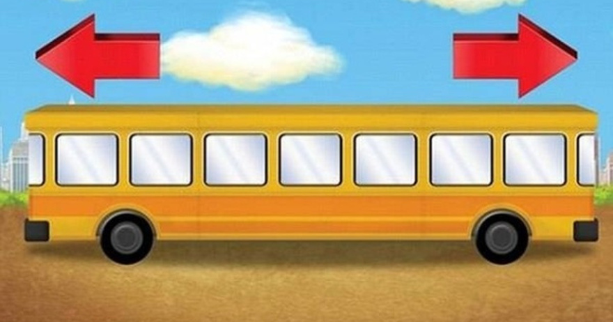 Which direction is the bus travelling in