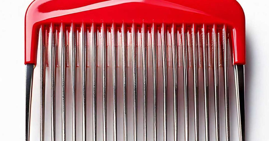 I found a tiny red object in a kitchen drawer that looks like a comb and has lengthy metal prongs. Do you know what it is?