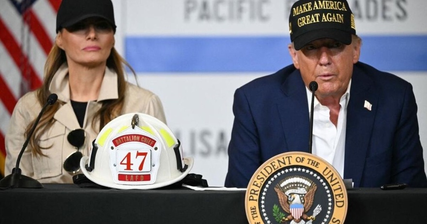 Touching video of Melania Trump speaking Serbo-Croatian with a wildfire victim that lost everything