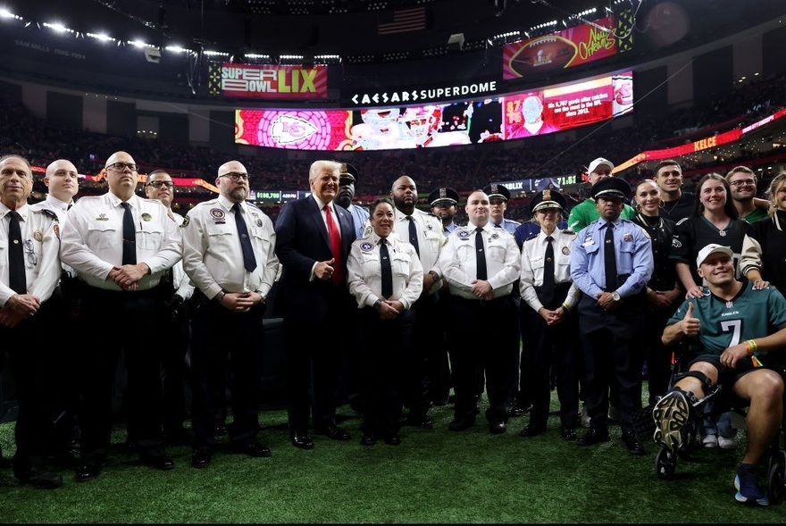 President Donald Trump has just made history at Super Bowl LIX