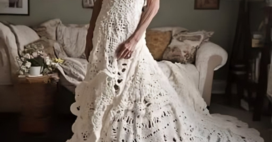 A Love Stitched Through Time: My Husband Crocheted Me a Wedding Dress at 70