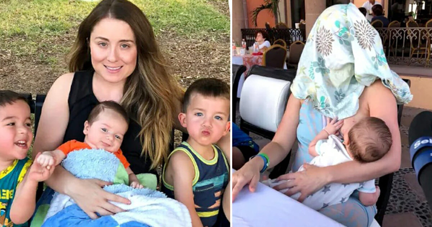 Mom ordered to cover herself up when she breastfeeds