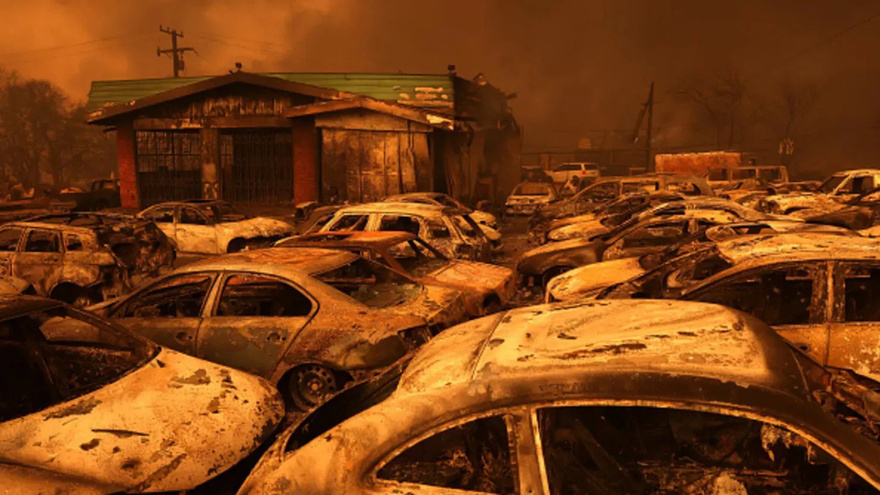 Palisades fire in Los Angeles caused estimated damage exceeding 50 billion USD, making it among the worst disasters in the United States