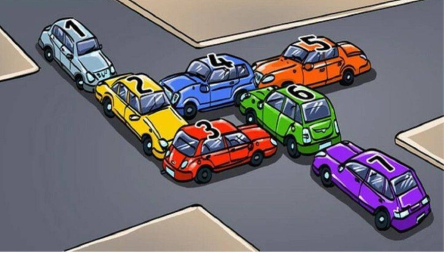 If one car moves, the traffic will be cleared. Which car should it