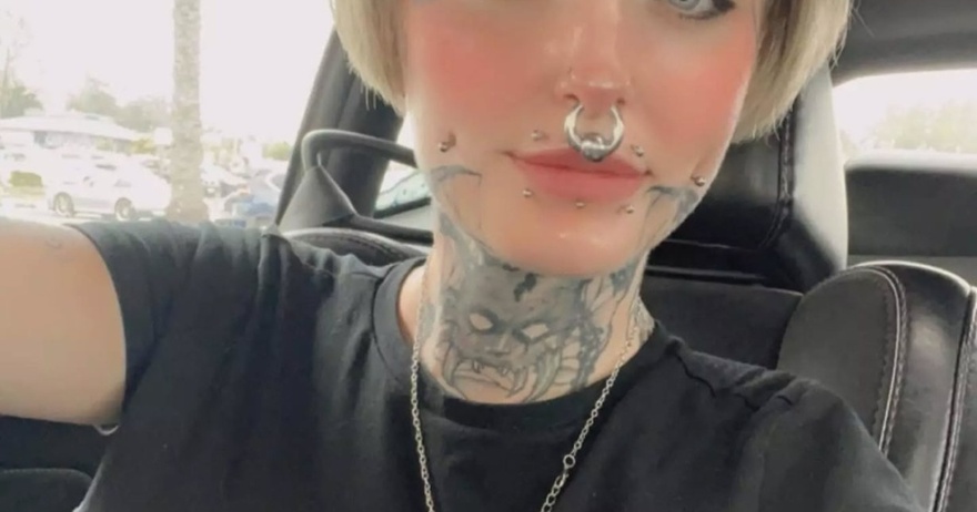 23-Yr-Old With Piercings And Face Tattoos Is Fuming That A Store Rejected Her Job Application.