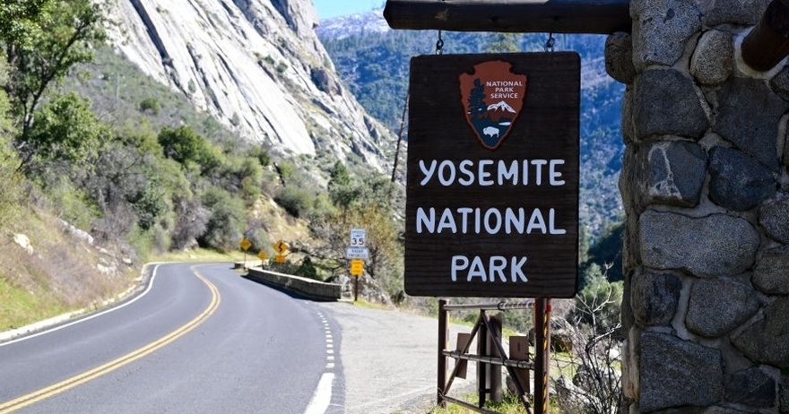 Why the American flag is being hung upside down at Yosemite National Park