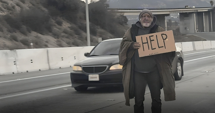 No one came to assist the elderly man stranded by the highway, and it took me some time to grasp the reason