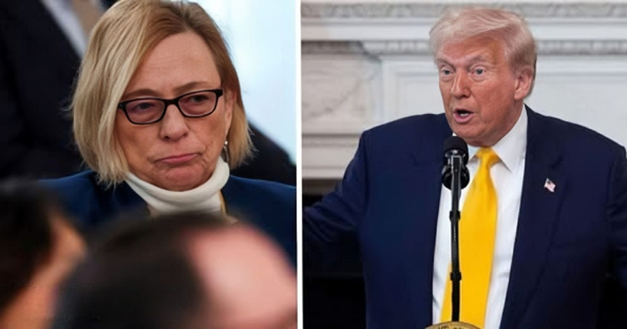 Trump spars with Maine’s governor at the White House over transgender athletes