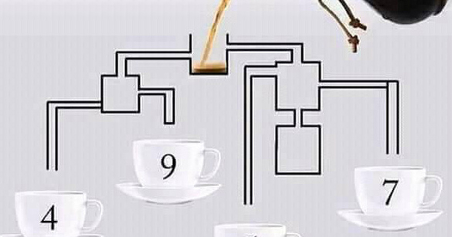 Can You Solve This Coffee Puzzle? Tell Us Which Cup Gets Filled First and Why!