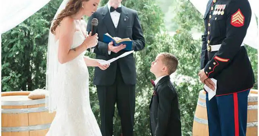 Stepmom delivers special wedding vows to four-year-old – his reaction breaks our hearts