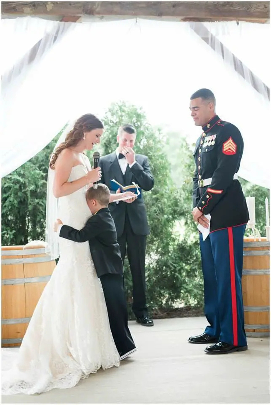 Stepmom delivers special wedding vows to four-year-old – his reaction breaks our hearts