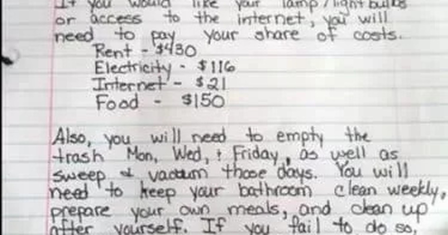 Mom Leaves Note On “Disrespectful” Son’s Door, And Now It’s Going Viral