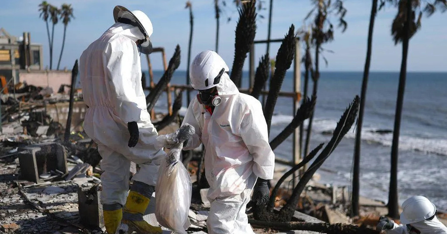 From Baywatch to toxic waste – LA’s iconic beaches unrecognisable after fires