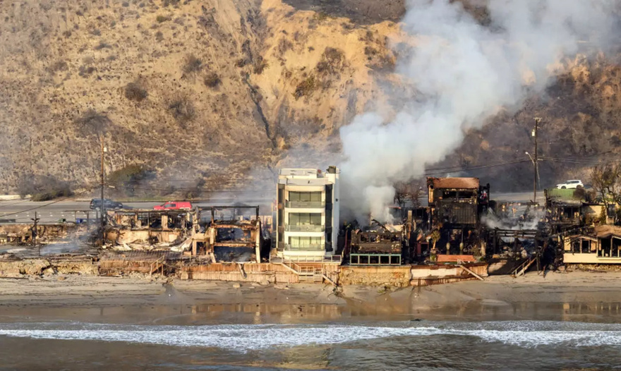 Photos show Malibu mansion intact during LA wildfires as owner reveals why he thinks home escaped disaster