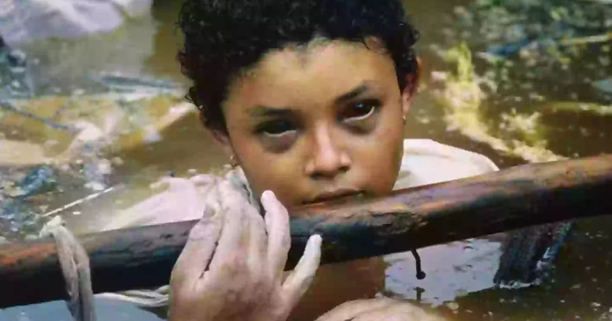 Haunting image shows little girl with eyes turned black after she got trapped in volcanic mudflow and later died