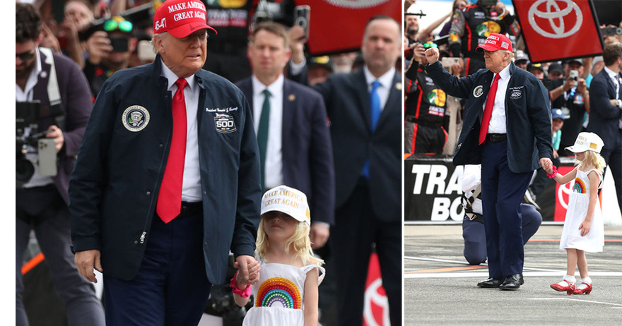 Trump’s granddaughter steals the spotlight at Daytona 500