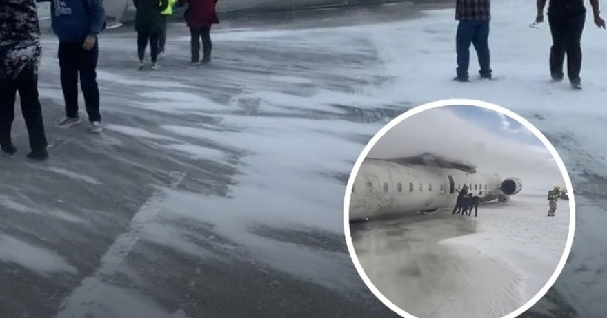 Delta issues statement after at least nine are injured as plane flips on runway